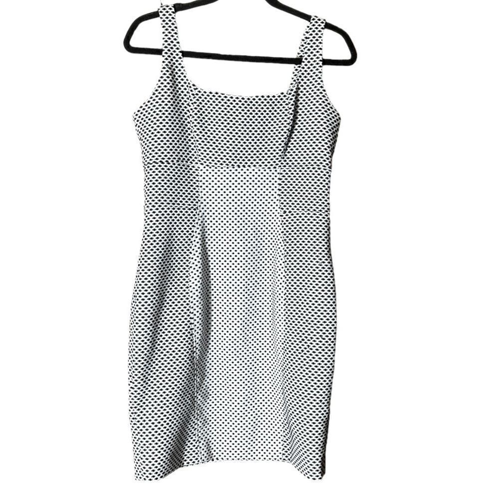 Yoana Baraschi Sleeveless White and Black Polka Dot Dress Size 10‎